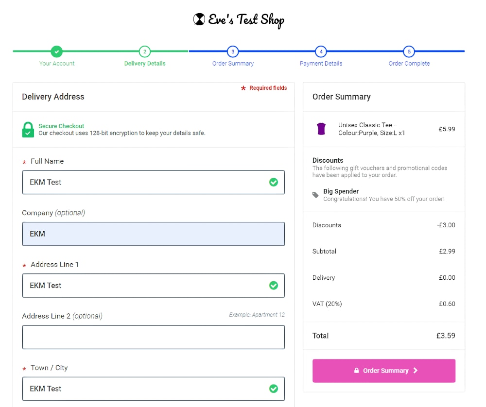EKM checkout flow EKM checkout flow