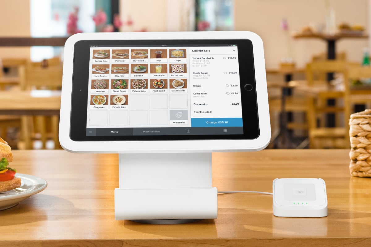 Square Point of Sale in coffee shop