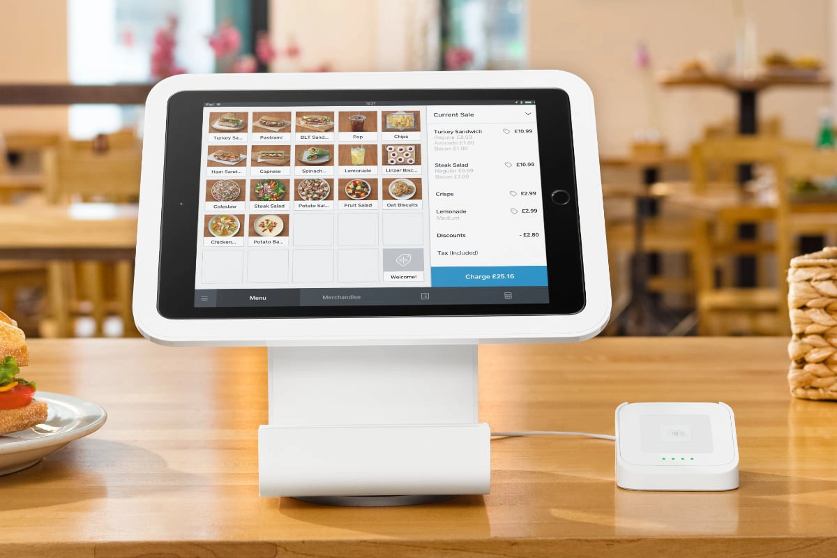 Square Point of Sale in coffee shop