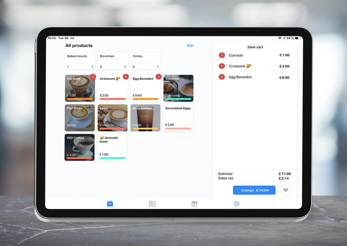 SumUp App on iPad
