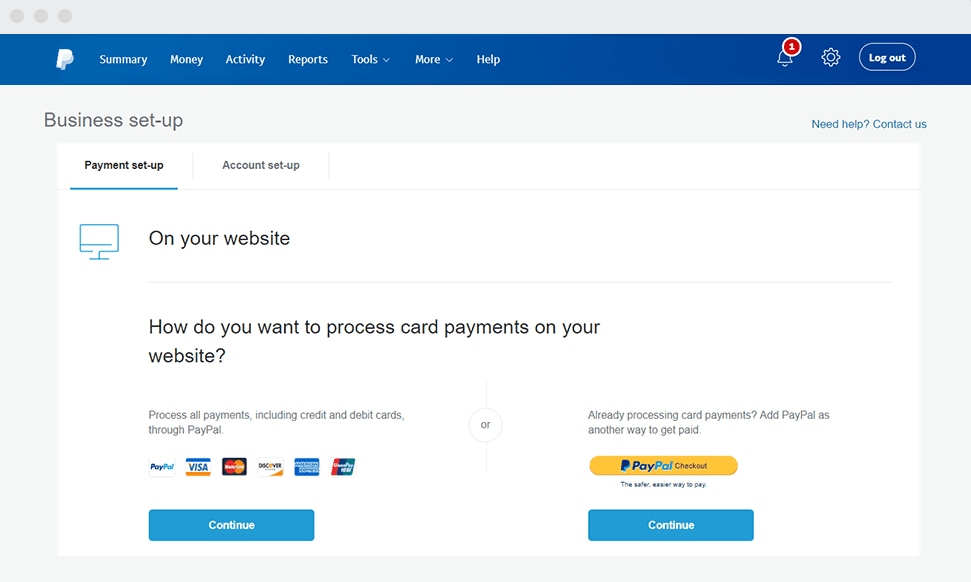 PayPal online checkout options PayPal online checkout options