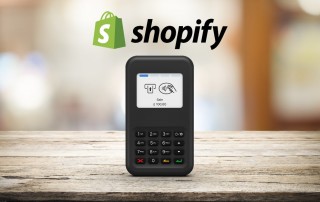 Shopify card reader on table