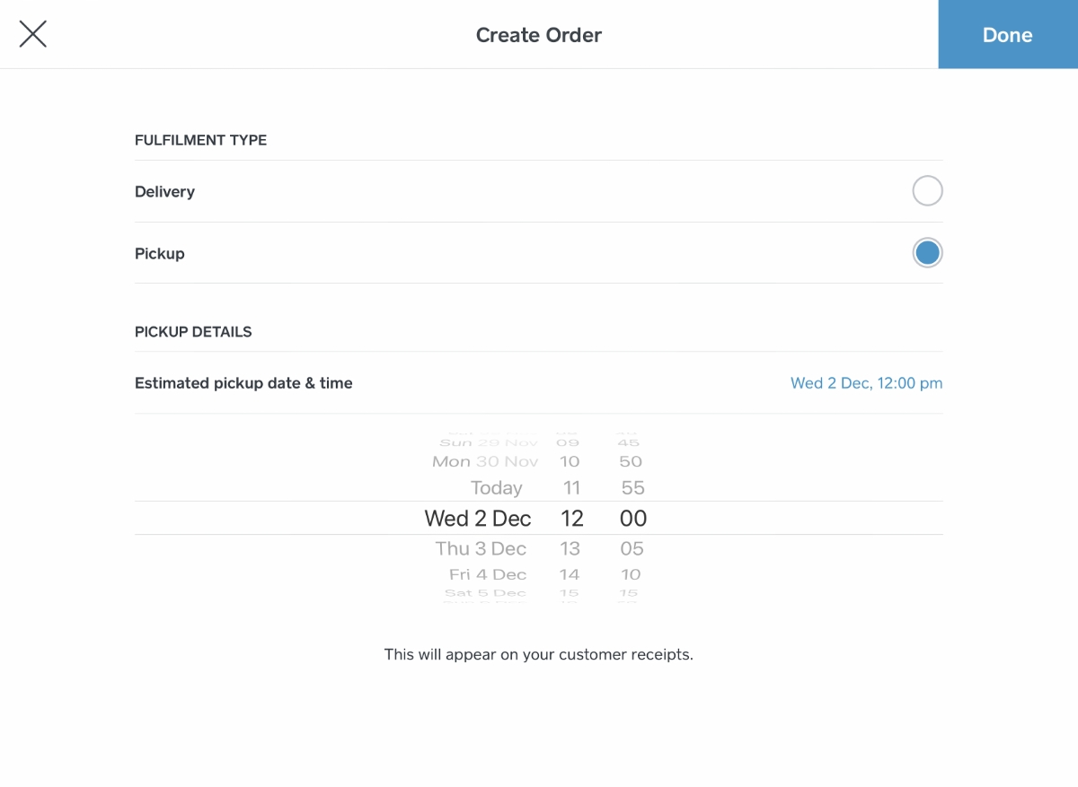 Square for Retail – order for pickup Square retail pickup order