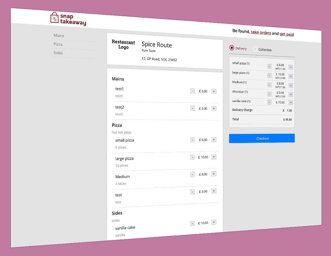 RMS online order page RMS online ordering