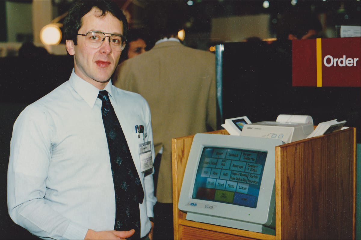 Gene Mosher’s touchscreen POS, year 1986 first touchscreen POS