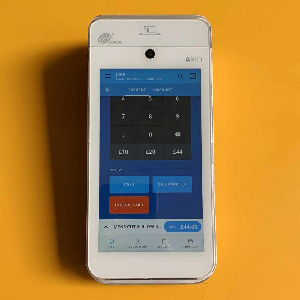 Takepayments Epos Now terminal – checkout screen Takepayments Epos Now terminal checkout screen