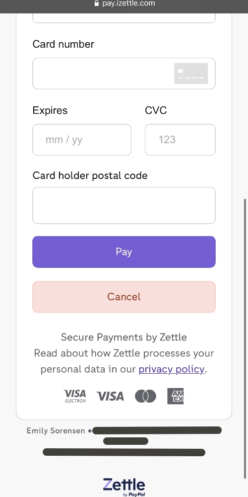 Zettle Payment Link mobile checkout Zettle Payment Link mobile checkout