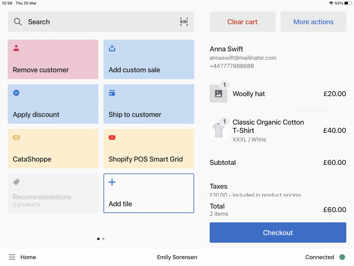 Shopify POS smart grid