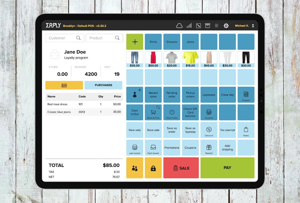 Erply retail POS