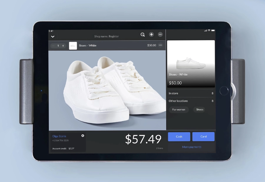 Lightspeed Retail app register screen