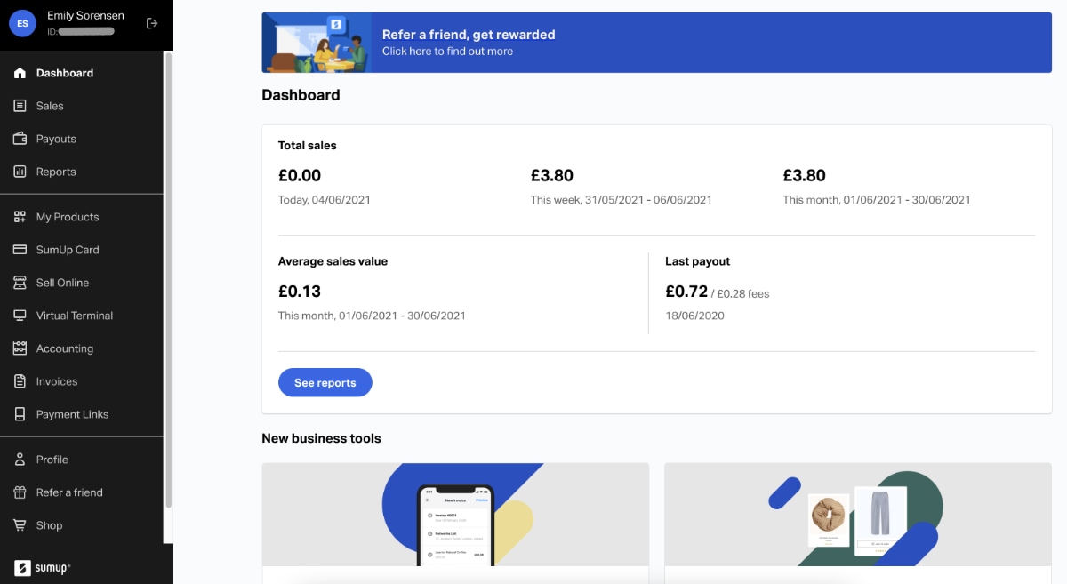 SumUp Dashboard SumUp Dashboard