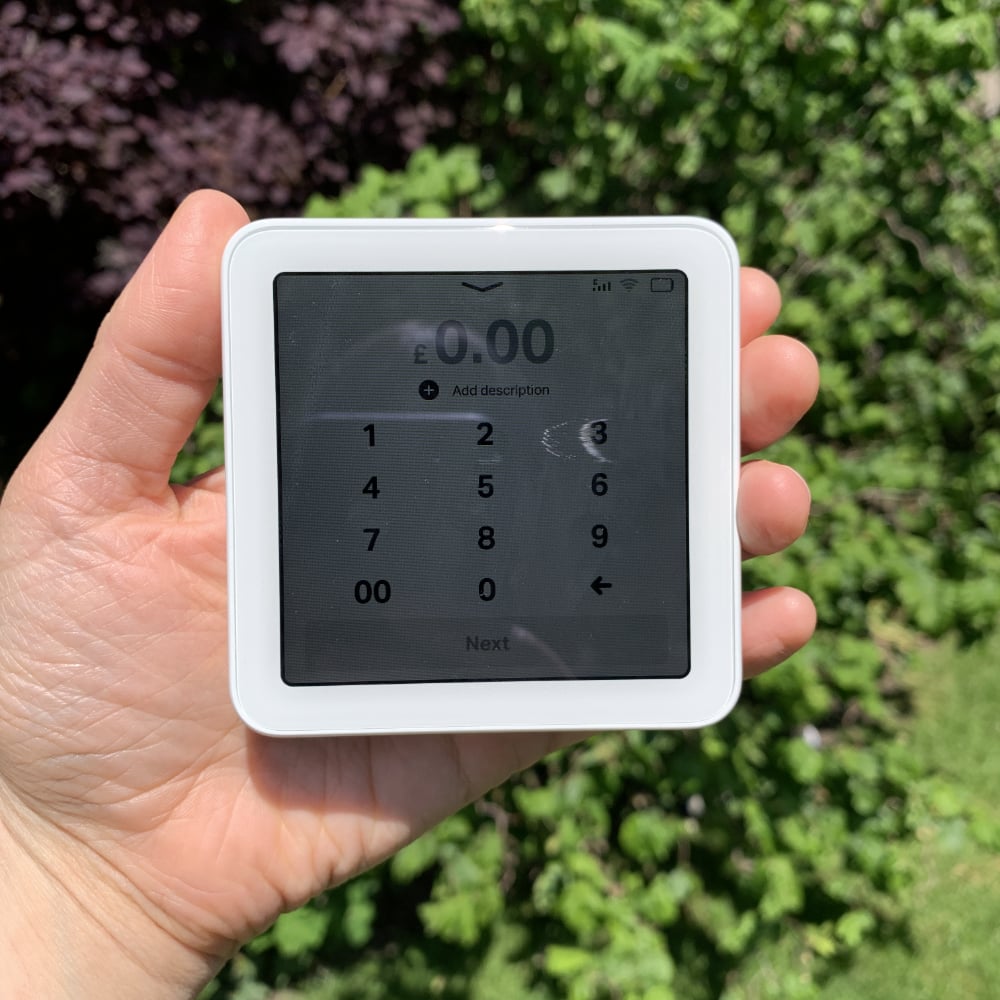 SumUp Solo display in sunlight