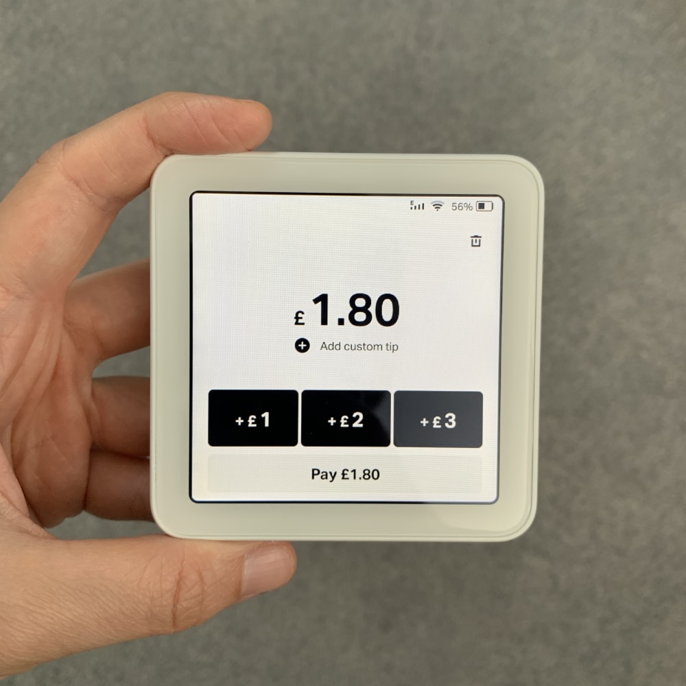 SumUp Solo smart tipping options SumUp Solo smart tipping