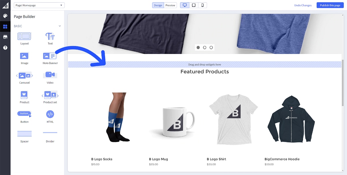 BigCommerce page builder
