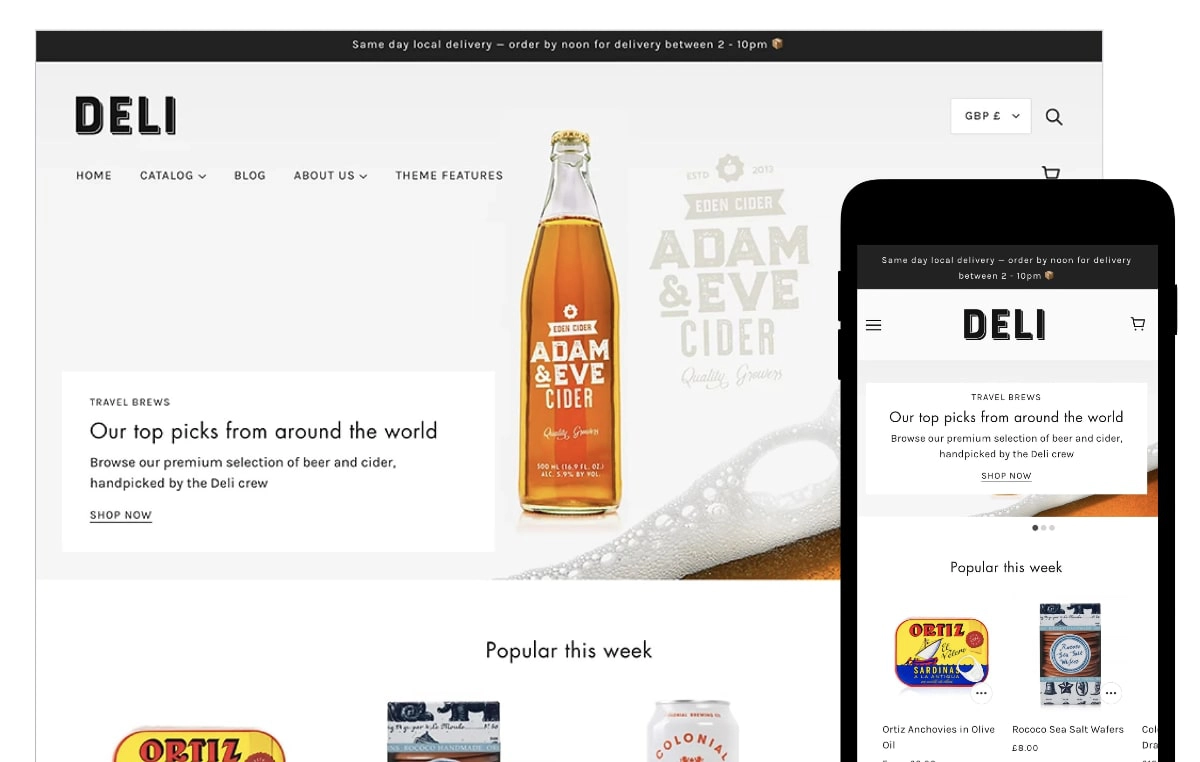 Shopify template example Shopify template example
