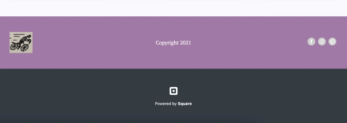 Square Online footer Square Online footer