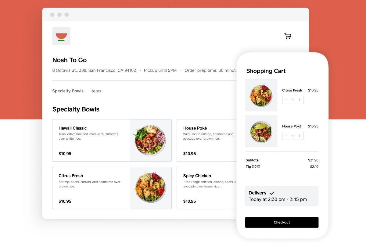 Square Online ordering page Square Online ordering