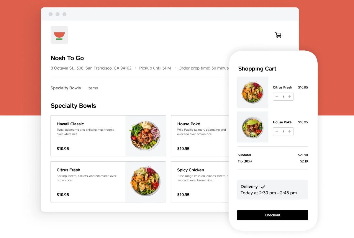 Square Online ordering page Square Online ordering