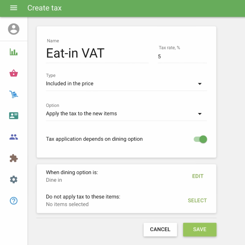 Loyverse tax settings Loyverse tax settings
