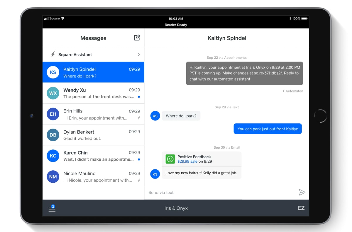 Square Messages on iPad