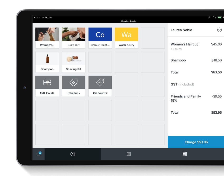 Square Appointments app checkout