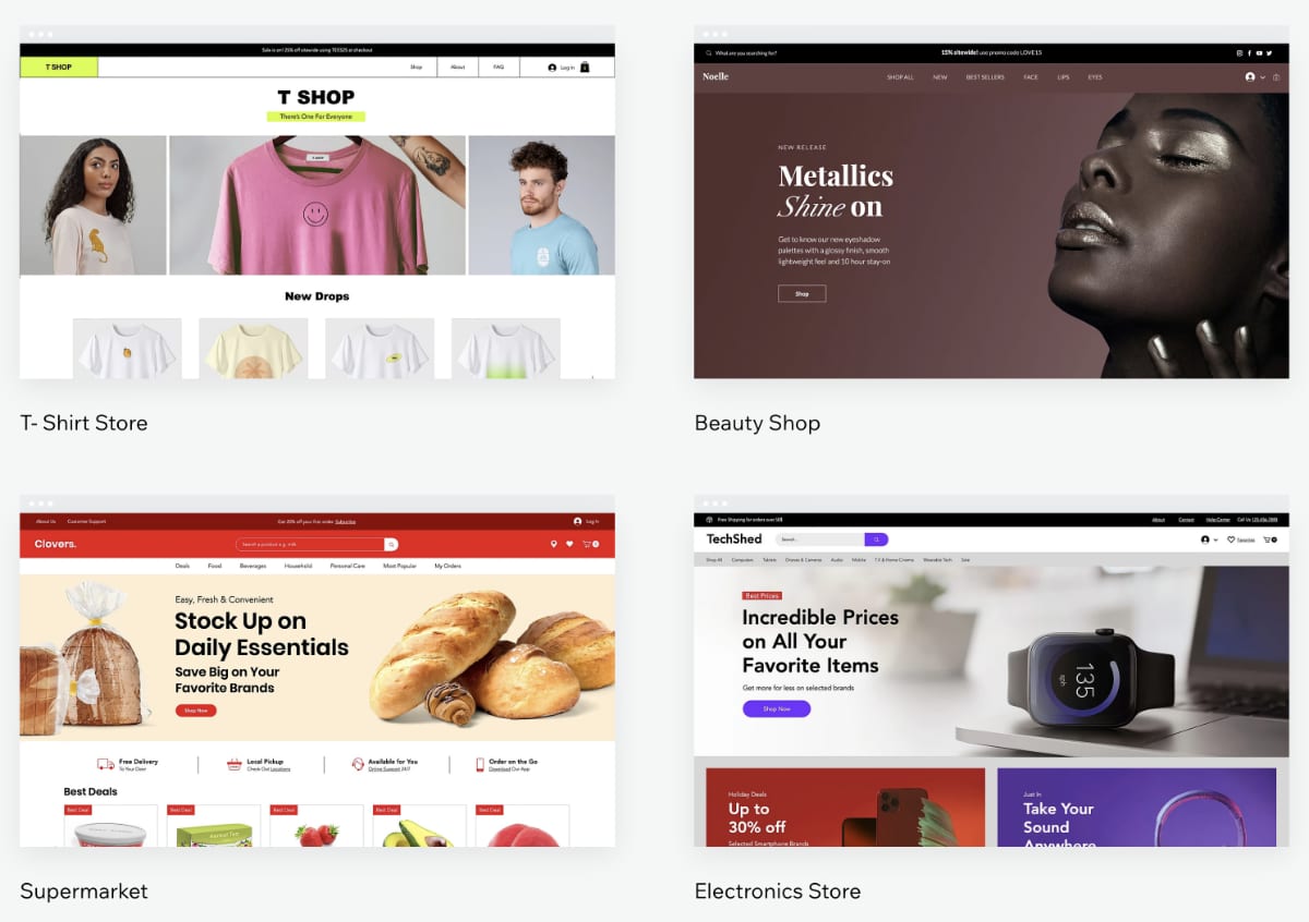 Wix Stores templates Wix Stores templates