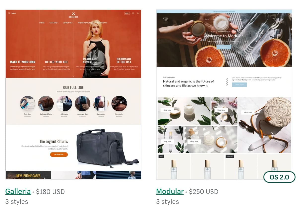 Shopify themes with a price Shopify paid themes