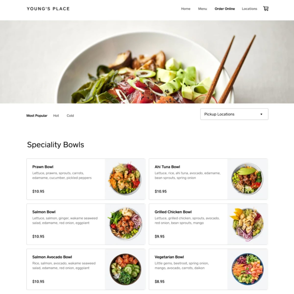 Square Online ordering page Square Online ordering page