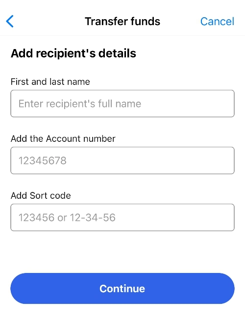 SumUp Business – bank transfer in app SumUp Business transfer funds app