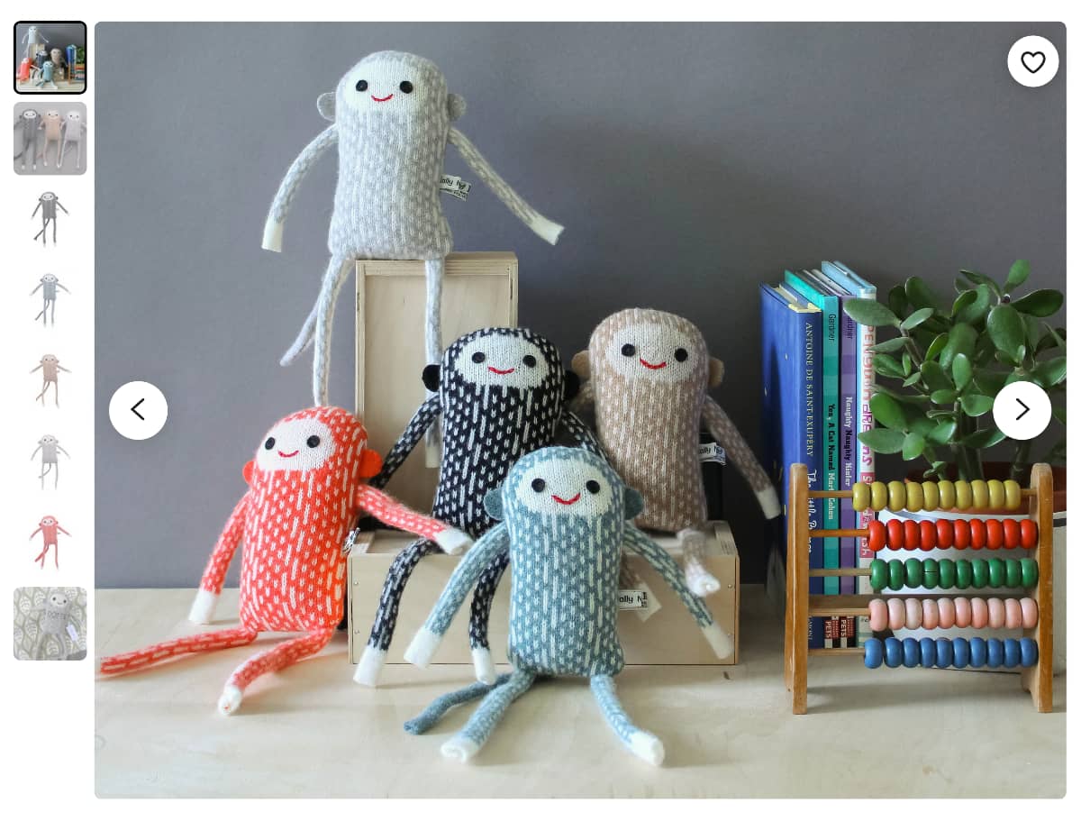 Example of good product photos Etsy shop monkey product photos