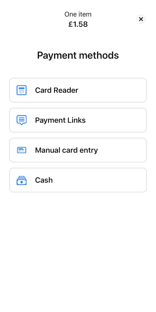 SumUp App payment methods SumUp App payment methods