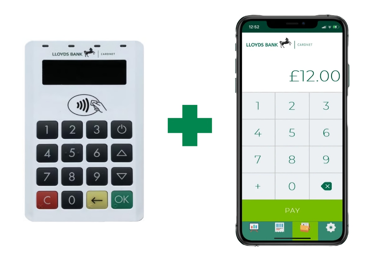Lloyds Bank Cardnet mPOS card reader plus mobile app