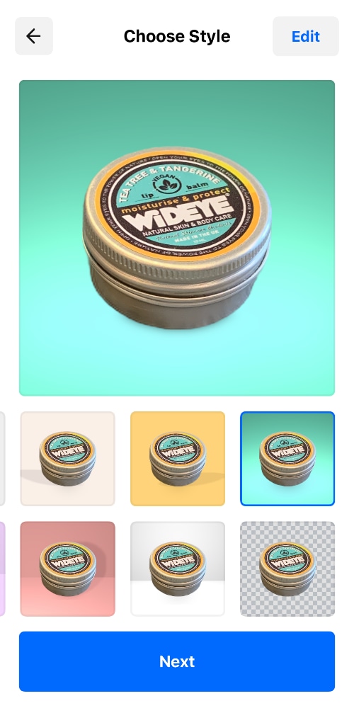 Photo Studio app background choices Photo Studio app backgrounds