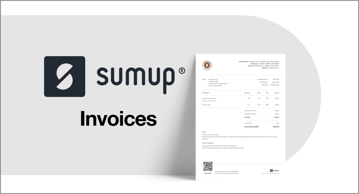 SumUp logo next to invoice