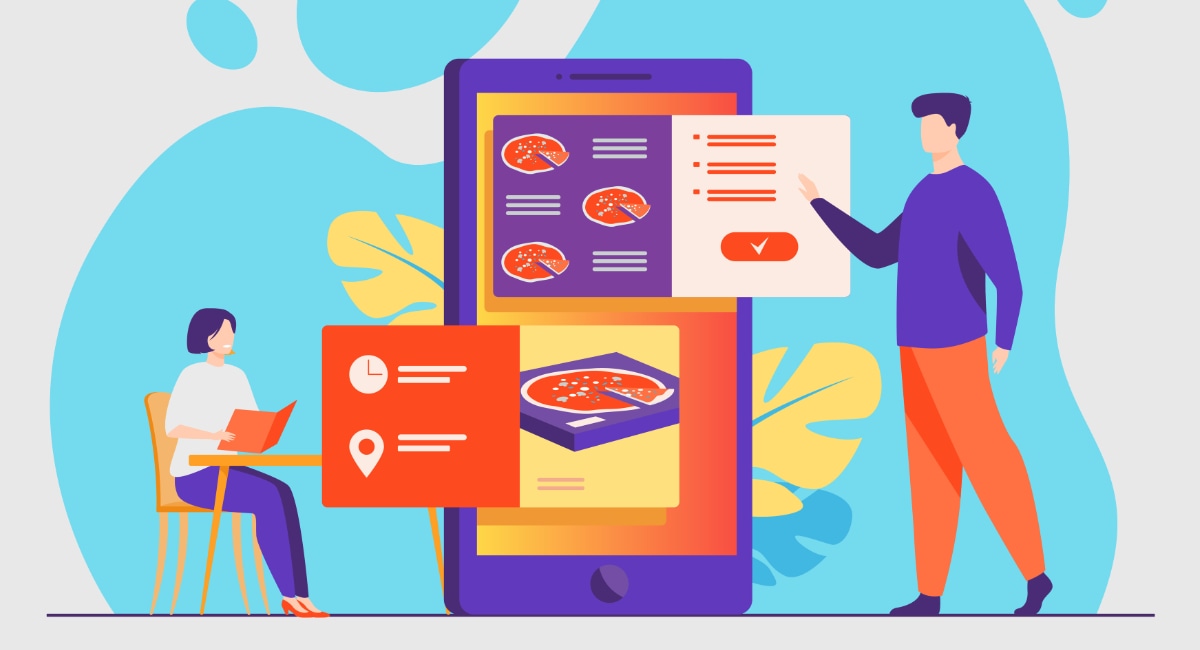 online food ordering illustration