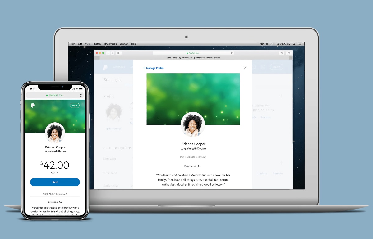 PayPal.Me link example in Australia