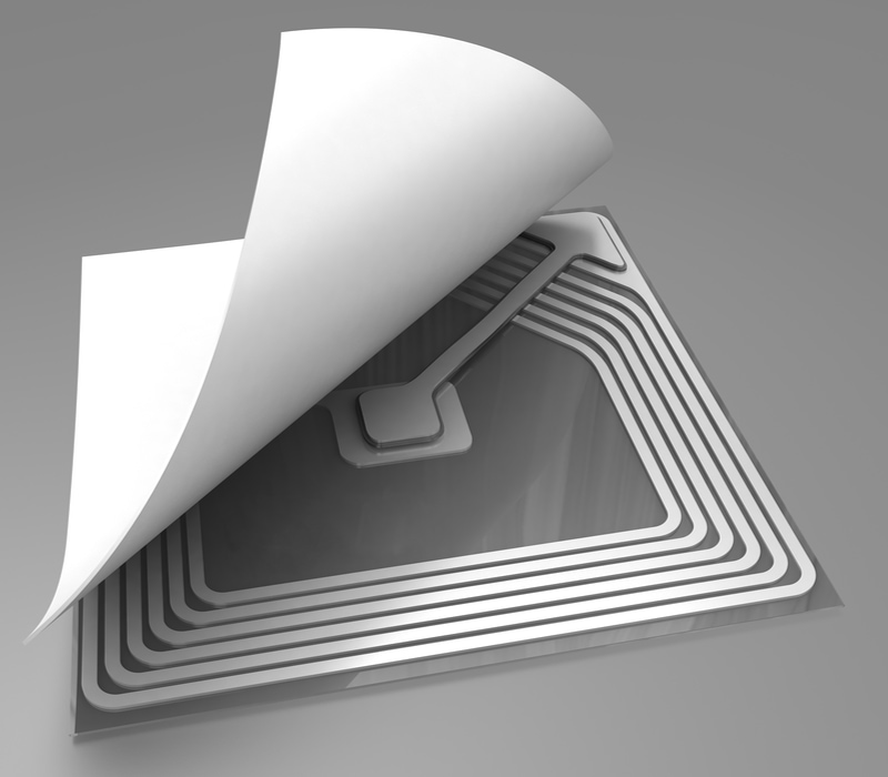 NFC chip NFC chip under protective sheet