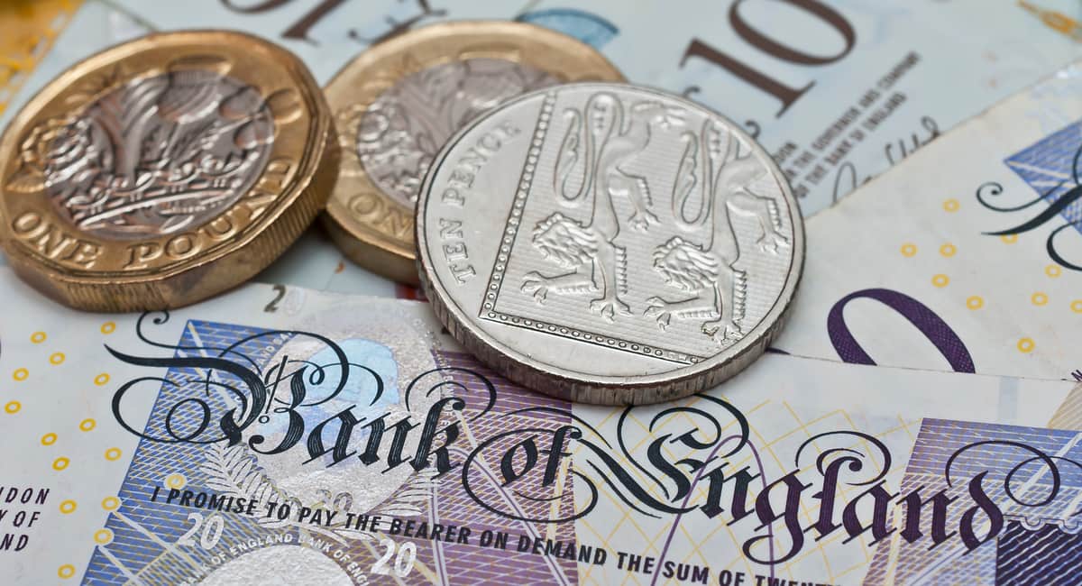GB pound coins and notes