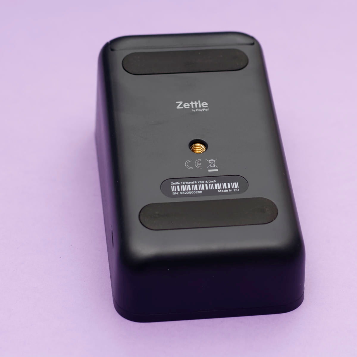 Zettle Terminal Dock & Printer – underneath Zettle Terminal Dock & Printer bottom