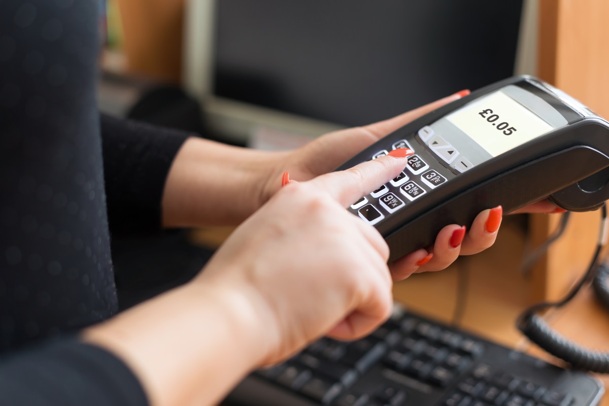 You’re more likely to make a mistake when you have to reenter a transaction amount on a card terminal manual card entry on a card machine
