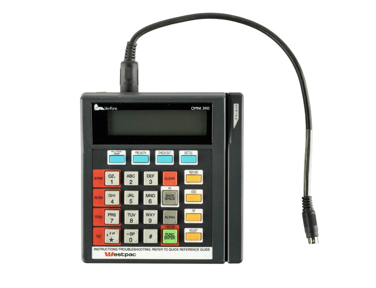 Early PDQ machine by VeriFone VeriFone PDQ machine