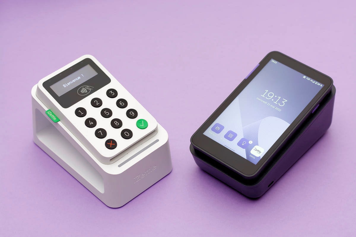 Zettle Reader vs Terminal in each their dock Zettle Reader and Zettle Terminal in docks