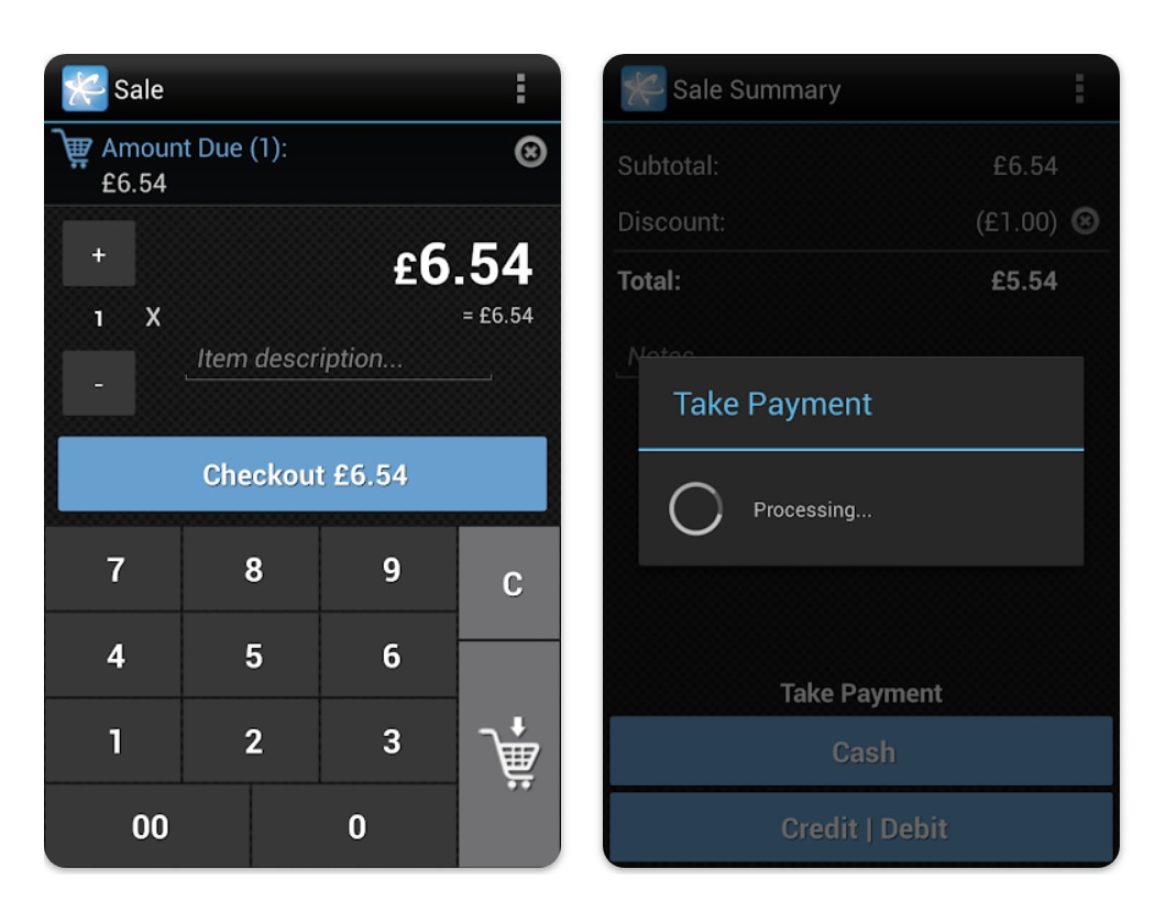 The MobileMerchant app is quite basic Elavon MobileMerchant app screens