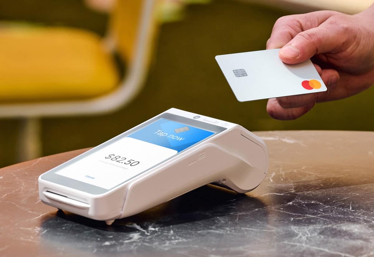 Zeller Terminal on a stone tabletop Zeller Terminal and contactless card