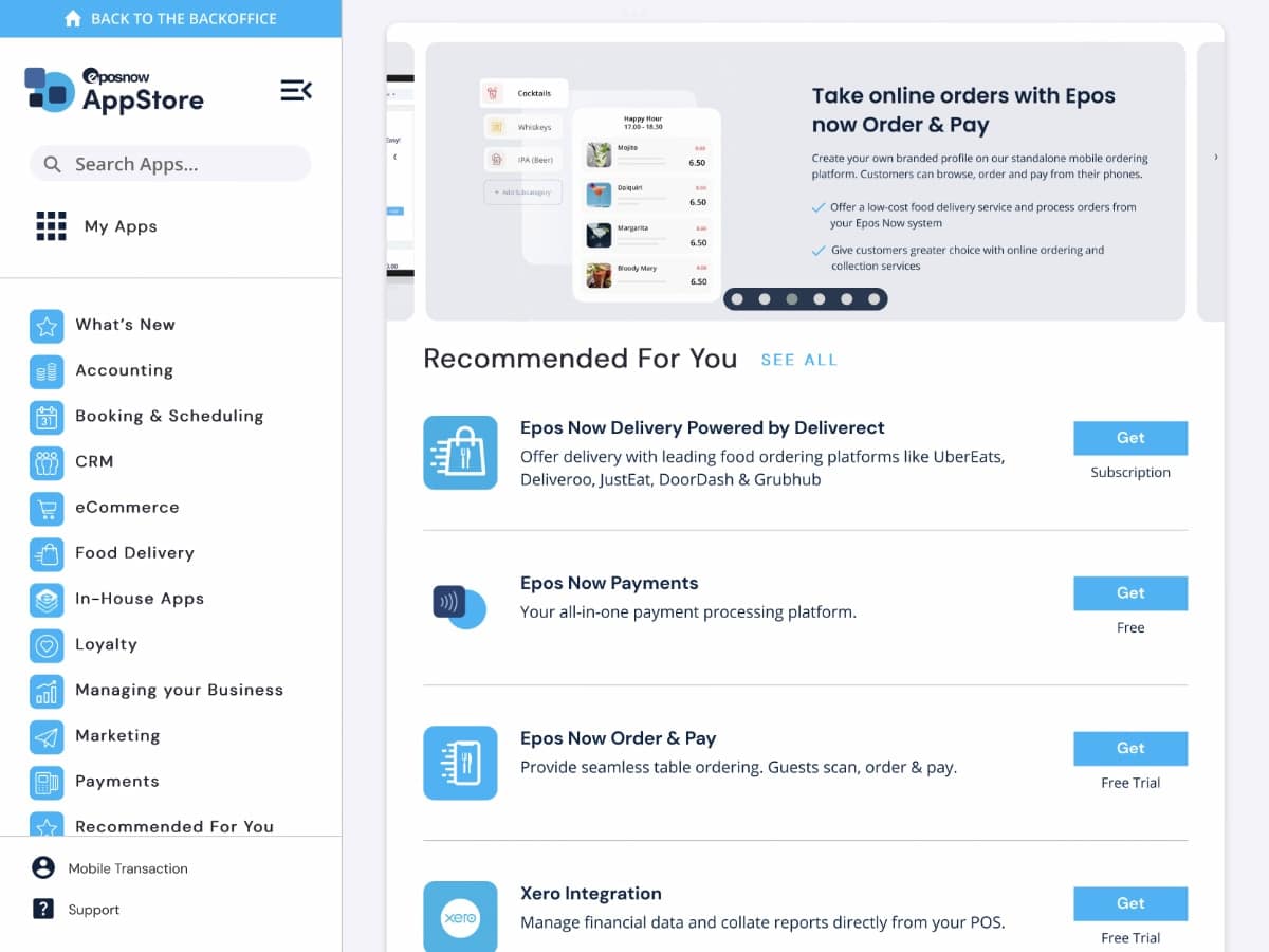 Epos Now integrates with external software tools Epos Now integrations