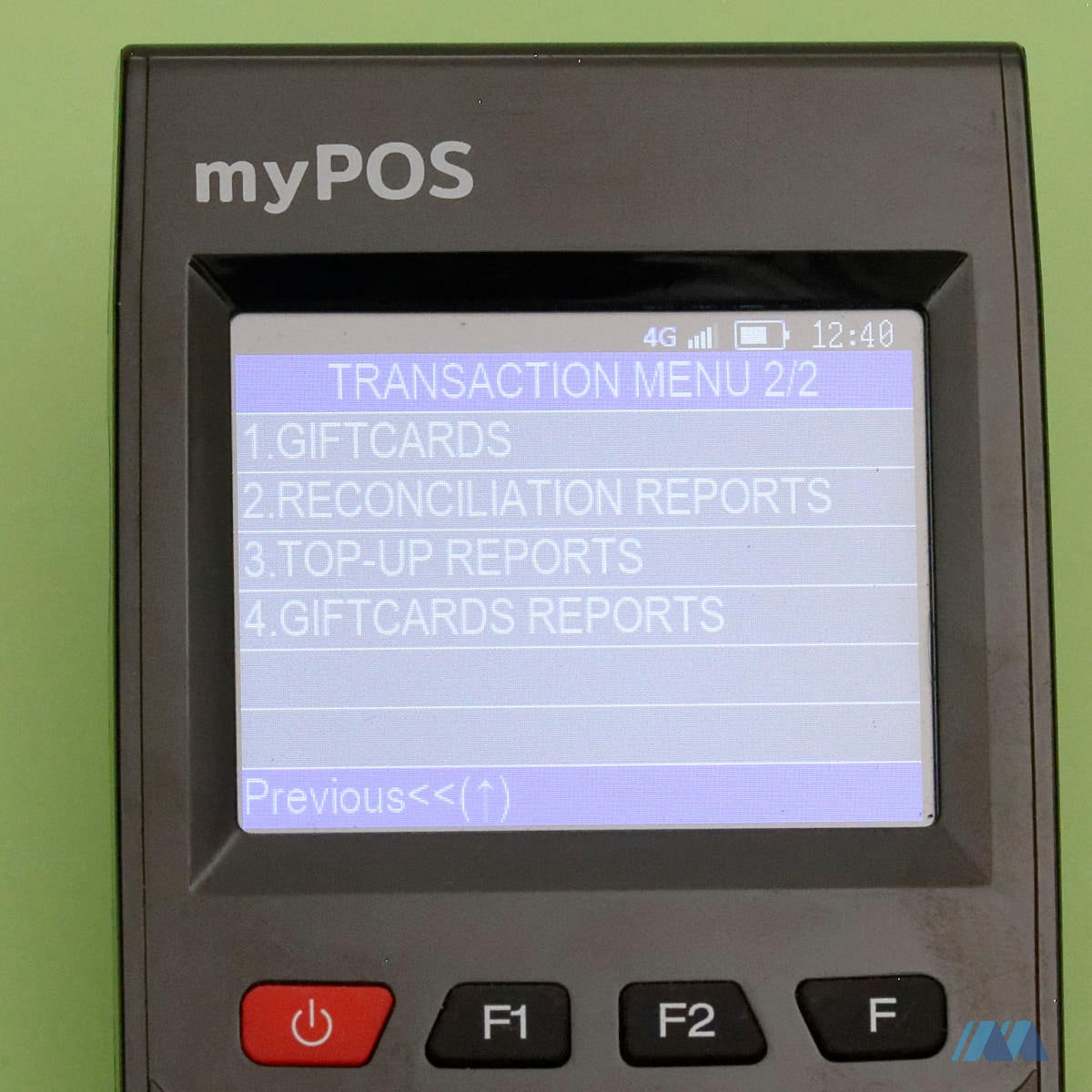 Part of the transaction menu on myPOS Go myPOS Go transaction menu part 2