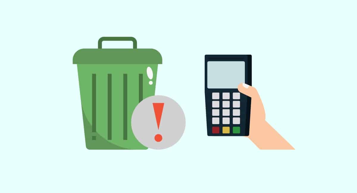 disposal of old card machine