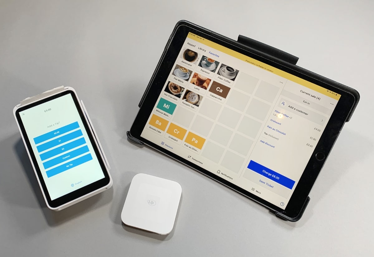 Square Point of Sale app with Terminal and Reader