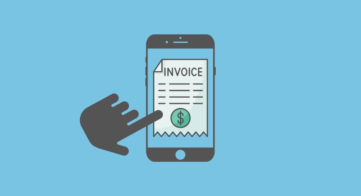 invoicing app pointed finger