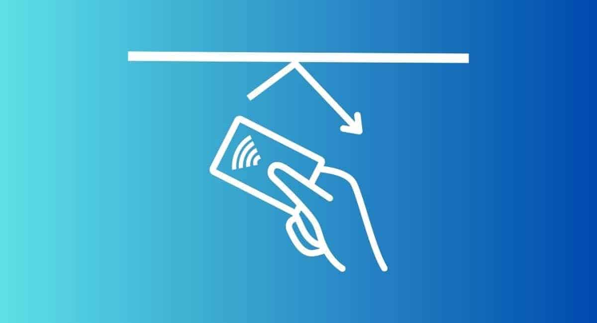 contactless card returning arrow